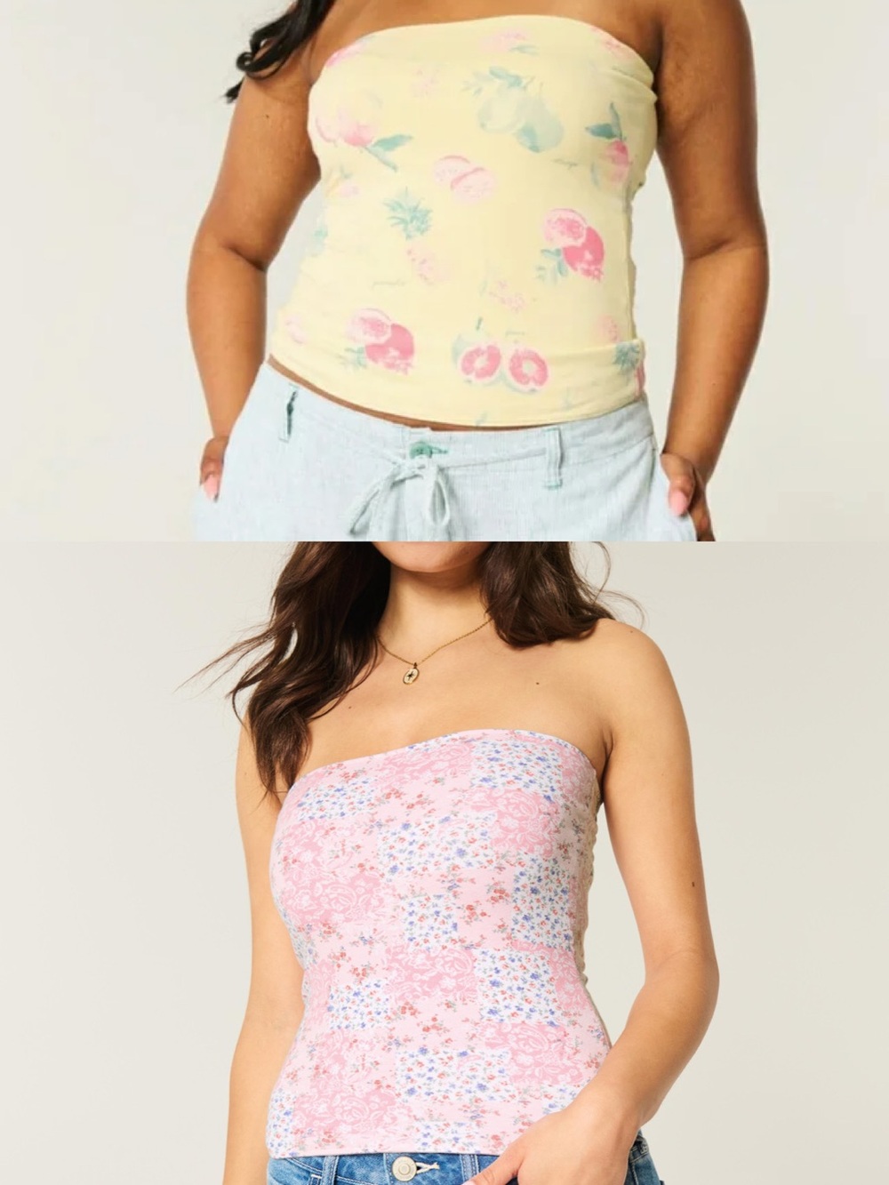 Hollister Taylor Reversible Foldover Tube Top BUNDLE